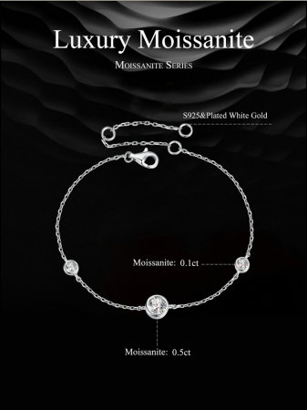 Bratara argint cu Moissanit [14]