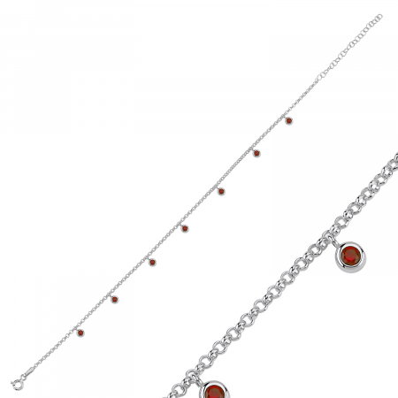 Bratara argint cu pandantive cu zirconiu 