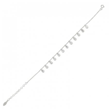 Bratara argint cu zirconii picatura