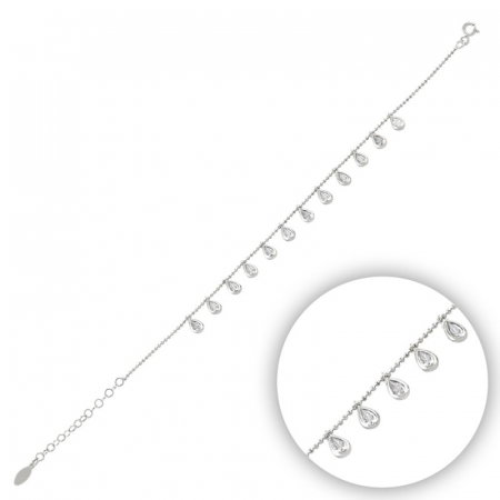 Bratara argint cu zirconii picatura [1]