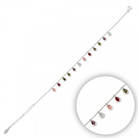 Bratara argint cu zirconii picatura [1]