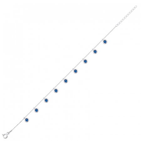 Bratara argint cu zirconii safir [0]