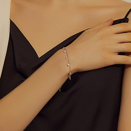 Bratara argint Elf cu zirconii albe [1]