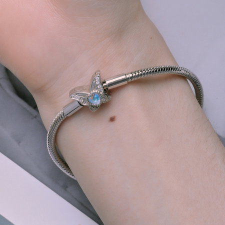 Bratara argint fluture cu piatra lunii [6]