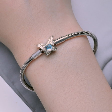 Bratara argint fluture cu piatra lunii [5]