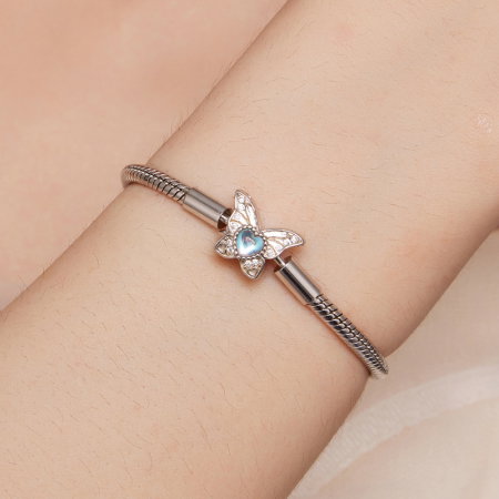 Bratara argint fluture cu piatra lunii [1]