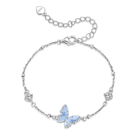 Bratara argint fluture cu Zirconia