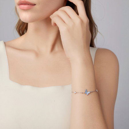 Bratara argint fluture cu Zirconia [5]