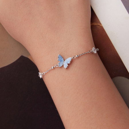 Bratara argint fluture cu Zirconia [1]