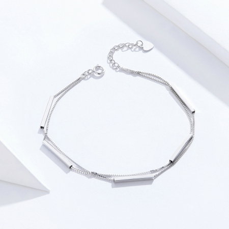 Bratara argint geometrica  placata cu rodiu [1]