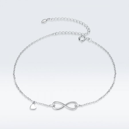Bratara argint infinit pentru glezna [7]