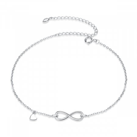 Bratara argint infinit pentru glezna