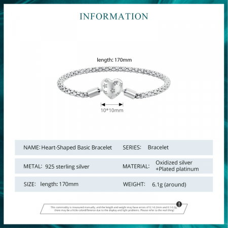 Bratara argint inima cu stelute [5]