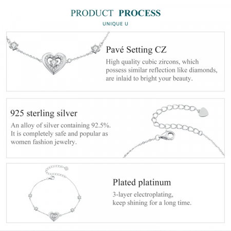 Bratara argint inima stralucitoare [11]