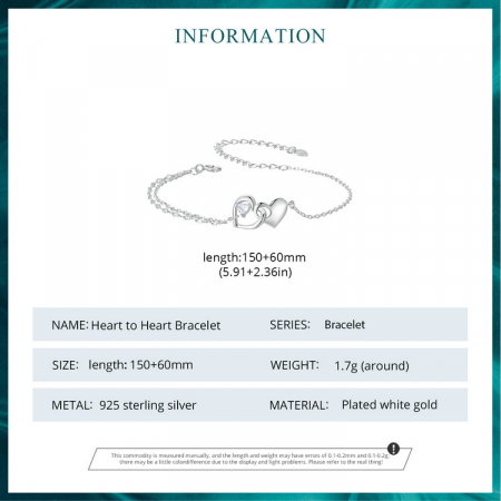 Bratara argint inimi impreunate [10]