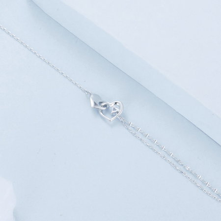 Bratara argint inimi impreunate [4]