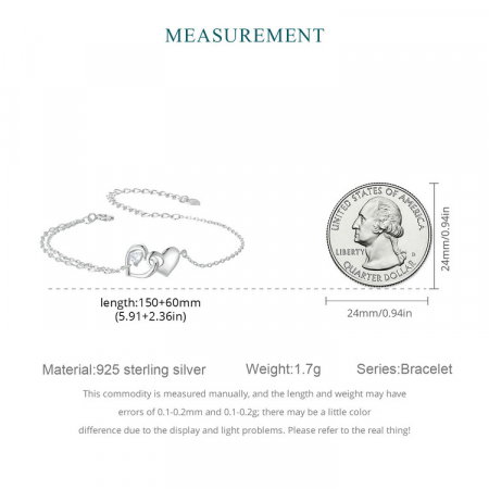 Bratara argint inimi impreunate [11]