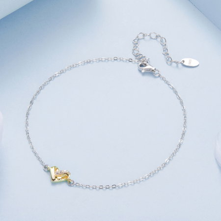 Bratara argint inimioara cu Zirconia [4]