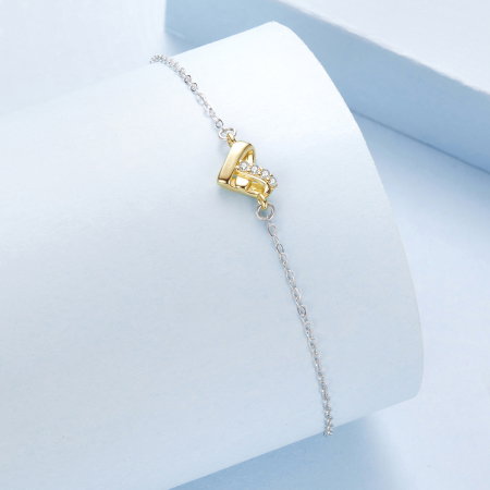 Bratara argint inimioara cu Zirconia [2]