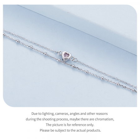 Bratara argint lant dublu in forma de inima [11]