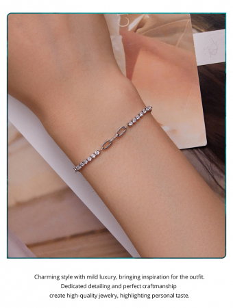 Bratara argint Mix cu zirconii [10]