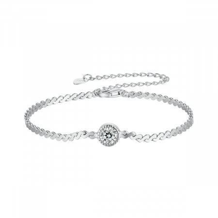 Bratara argint moissanit stralucitor