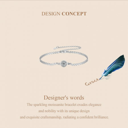 Bratara argint moissanit stralucitor [6]