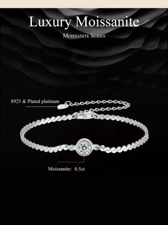 Bratara argint moissanit stralucitor [14]