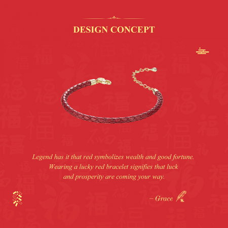 Bratara argint norocoasa cu sfoara rosie [10]