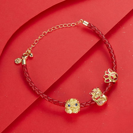 Bratara argint norocoasa cu sfoara rosie [15]