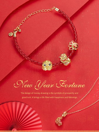 Bratara argint norocoasa cu sfoara rosie [16]