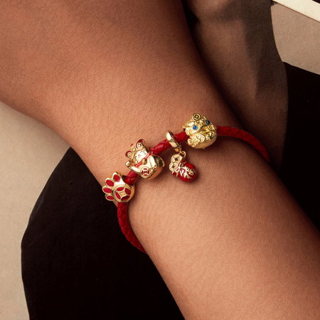 Bratara argint norocoasa cu sfoara rosie [17]