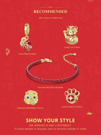 Bratara argint norocoasa cu sfoara rosie [19]