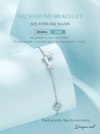 Bratara argint catel si urma labuta [12]