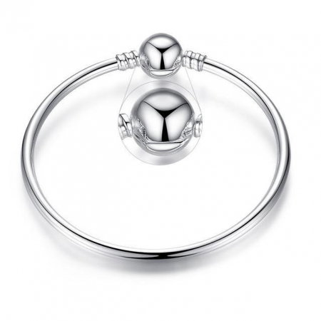 Bratara argint pentru talismate cu incuietoare sferica [4]