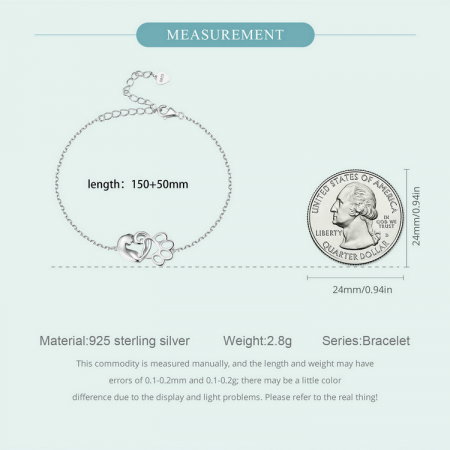 Bratara argint pisica draguta si urma de labuta [11]