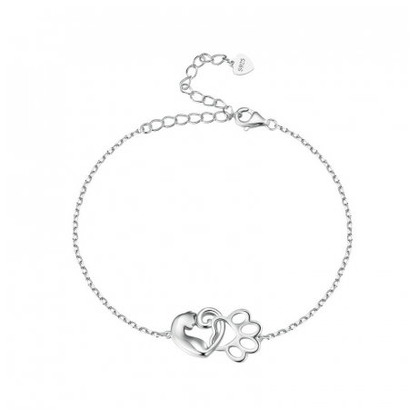 Bratara argint pisica draguta si urma de labuta [0]