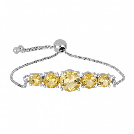 Bratara argint reglabila cu citrin - BVA0002 [0]