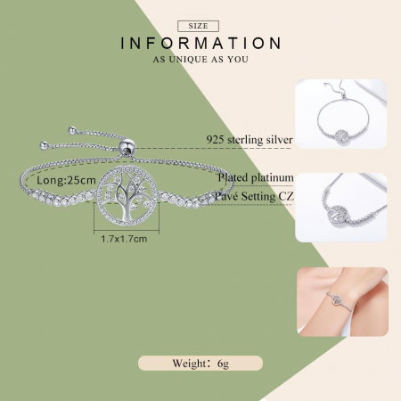 Bratara argint reglabila cu copacul vietii [5]