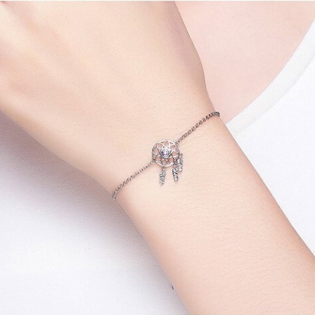 Bratara argint reglabila cu Dream Catcher [3]