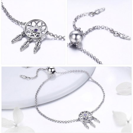 Bratara argint reglabila cu Dream Catcher [1]