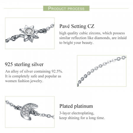 Bratara argint reglabila cu soarele si luna [3]