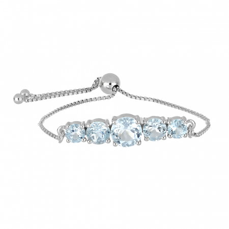 Bratara argint reglabila cu topaz - BVA0004 [0]