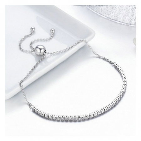 Bratara argint Tennis reglabila cu zirconii [5]