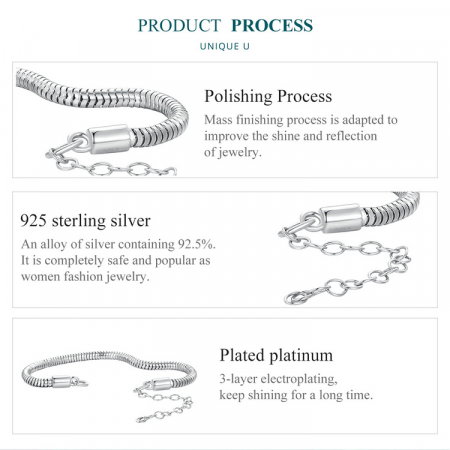 Bratara argint sarpe reglabila 14 + 5 cm fara inchizatoare [6]