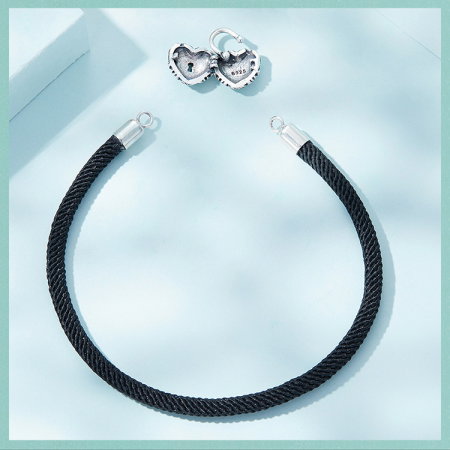 Bratara argint si sfoara cu inimioara [2]