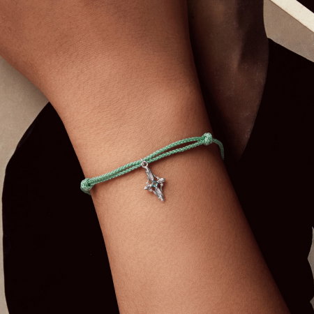 Bratara argint snur cu cruce [5]