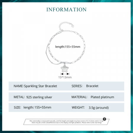 Bratara argint stea stralucitoare [10]