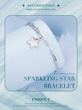 Bratara argint stea stralucitoare [15]