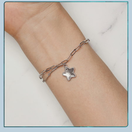 Bratara argint stea stralucitoare [12]